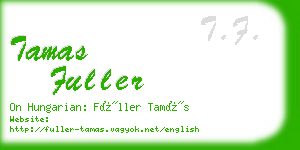 tamas fuller business card